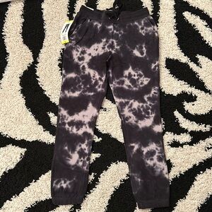 New Black Gray Tie Dye Pants with Pockets Size Small